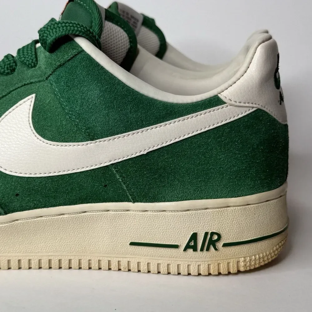 Nike Air Force 1 Low Pine Green Sail Suede Shoes Mens 12 488298-308 AF1 2013 - Picture 5 of 16